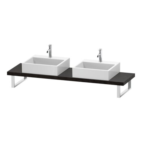 Duravit Konsole Cpmpact L-Cube 80-200x48cm, 2 A., Stä 4.5cm, E d geb.