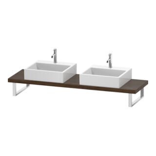 Duravit Konsole Cpmpact L-Cube 80-200x48cm, 2 A., Stä 4.5cm, Nussb dkl.