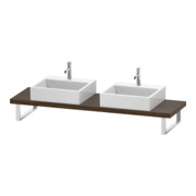Duravit Konsole Cpmpact L-Cube 80-200x48cm, 2 A., Stä 4.5cm, Nussb dkl.
