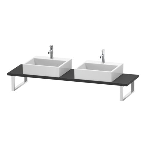 Duravit Konsole Cpmpact L-Cube 80-200x48cm, 2 A., Stär 3cm, graph ma