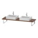 Duravit Konsole Cpmpact L-Cube 80-200x48cm, 2 A., Stär 3cm, Nussb Nat-1