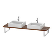 Duravit Konsole Cpmpact L-Cube 80-200x48cm, 2 A., Stär 3cm, Nussb Nat