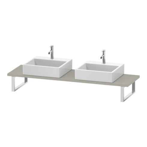 Duravit Konsole Cpmpact L-Cube 80-200x48cm, 2 A., Stär 3cm, Tau matt