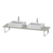 Duravit Konsole Cpmpact L-Cube 80-200x48cm, 2 A., Stär 3cm, Tau matt