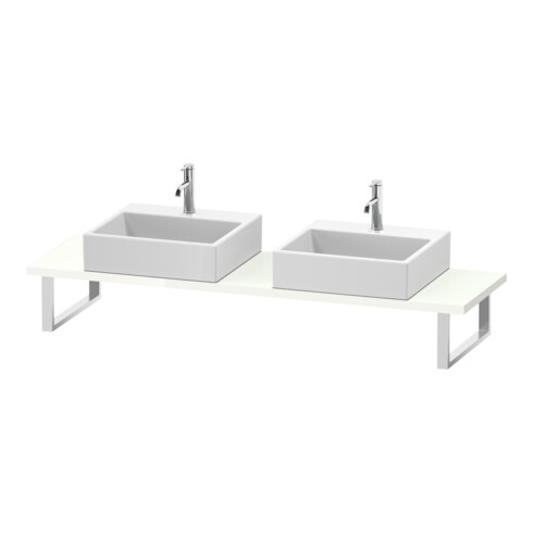 Duravit Konsole Cpmpact L-Cube 80-200x48cm, 2 A., Stär 3cm, we. hgl