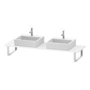 Duravit Konsole Cpmpact L-Cube 80-200x48cm, 2 A., Stär 3cm, we. hgl