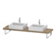 Duravit Konsole Cpmpact L-Cube 80-200x48cm, 2 A., Stär 4.5cm, Ei marm.-1