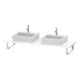Duravit Konsole Cpmpact L-Cube 80-200x48cm, 2 A., Stär 4.5cm, we. hgl-1