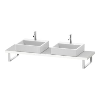Duravit Konsole Cpmpact L-Cube 80-200x48cm, 2 A., Stär 4.5cm, we. ma