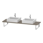 Duravit Konsole Cpmpact L-Cube 80-200x48cm, 2 Ausschn, Stär 3cm, leinen