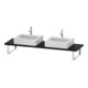 Duravit Konsole Cpmpact L-Cube 80-200x48cm, 2 Ausschn, Stär 3cm, sw hgl-1
