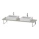 Duravit Konsole Cpmpact L-Cube 80-200x48cm, 2 Ausschn, Stär 3cm, Tau ma-1
