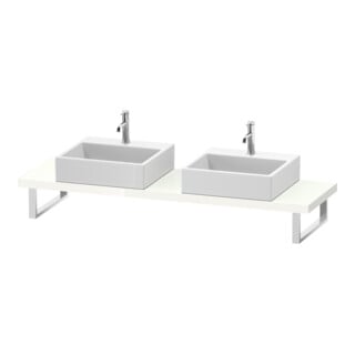 Duravit Konsole DuraStyle 80-200x48cm, 2 trous, ép. 4,5 cm, blanc brillant