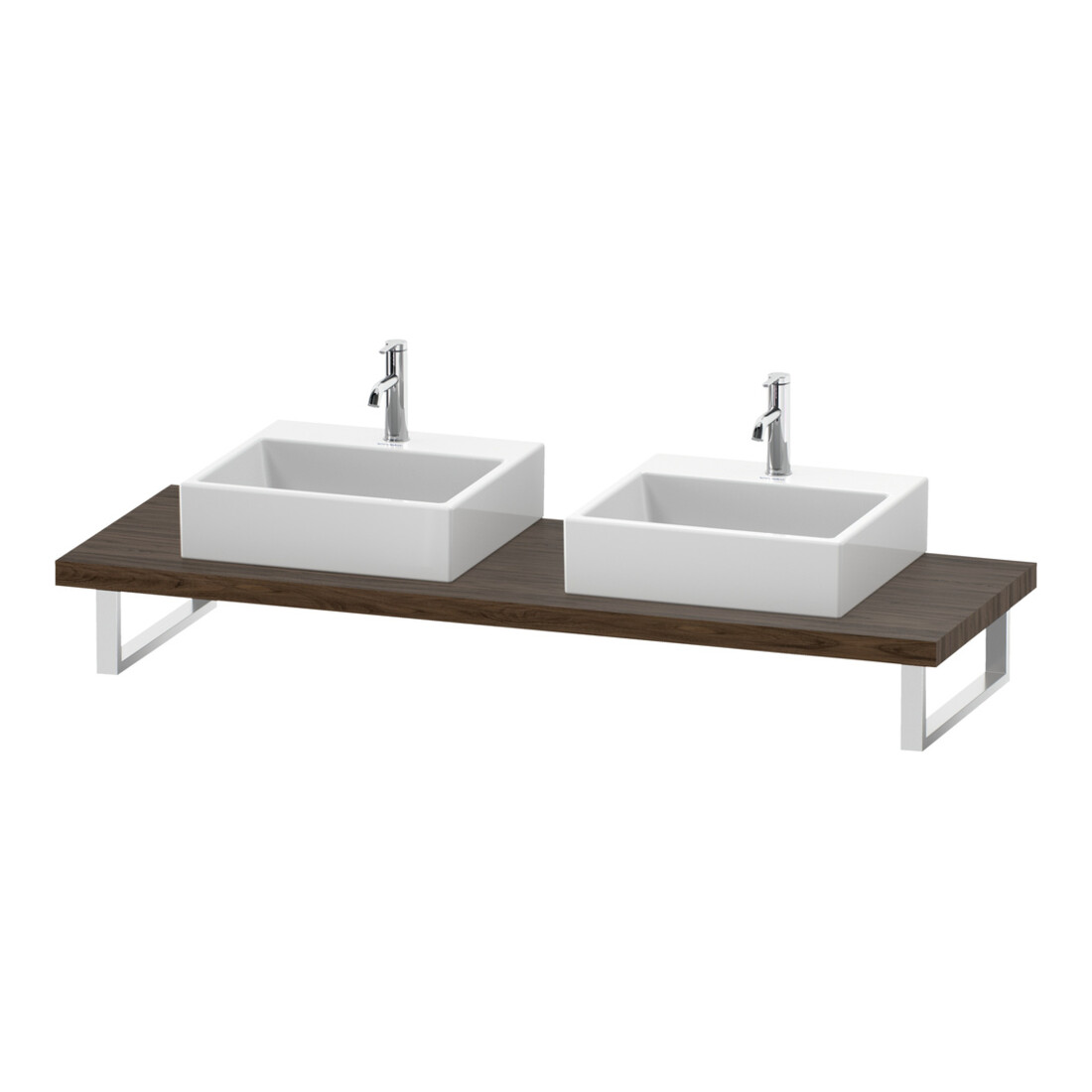 Duravit Konsole DuraStyle 80-200x55cm, 2 A., Stä 4.5cm, Nussb dkl.
