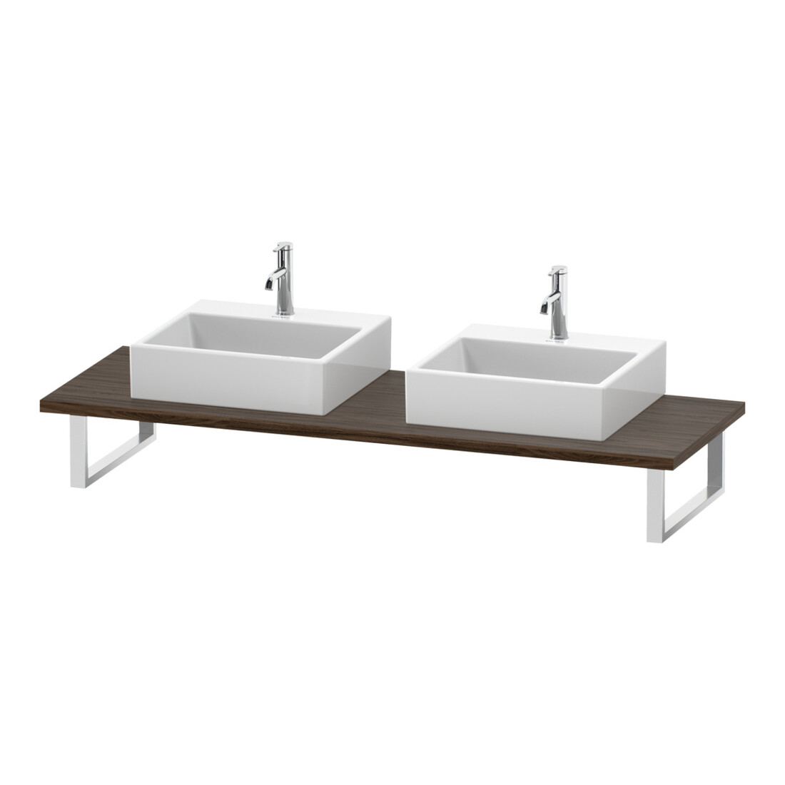 Duravit Konsole DuraStyle 80-200x55cm, 2 A., Stär 3cm, Nussb dkl.