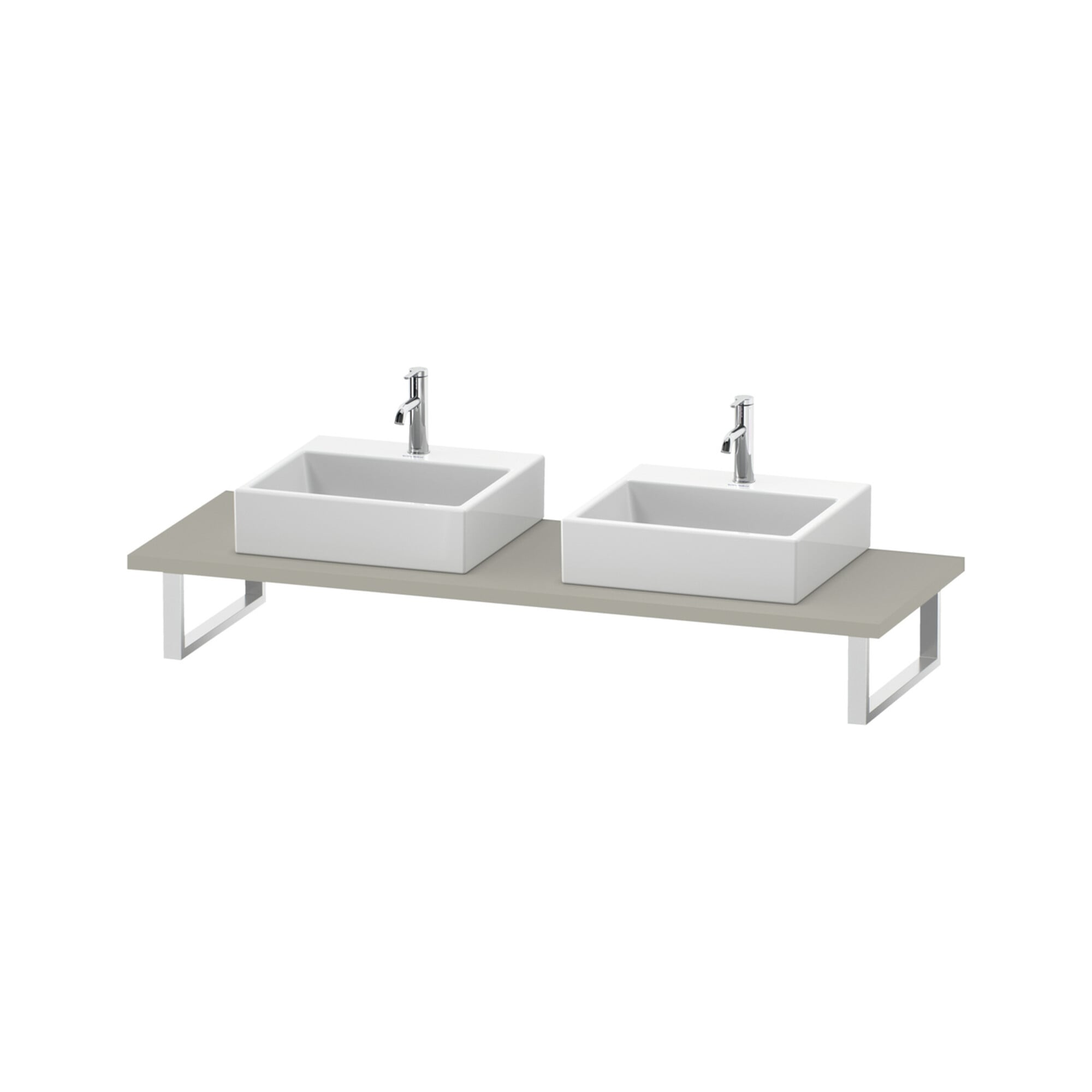 Duravit Konsole DuraStyle 80-200x55cm, 2 Ausschn, Stär 3cm, taupe