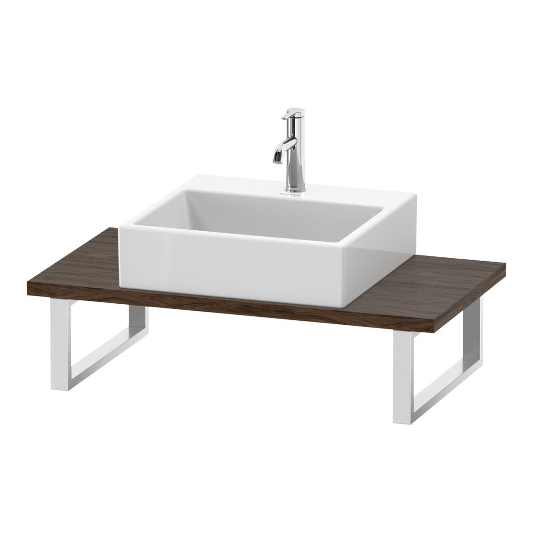 Duravit Konsole DuraStyle Compact 80-200x48cm, 1 AS, Stär 3cm, Nussb dkl.