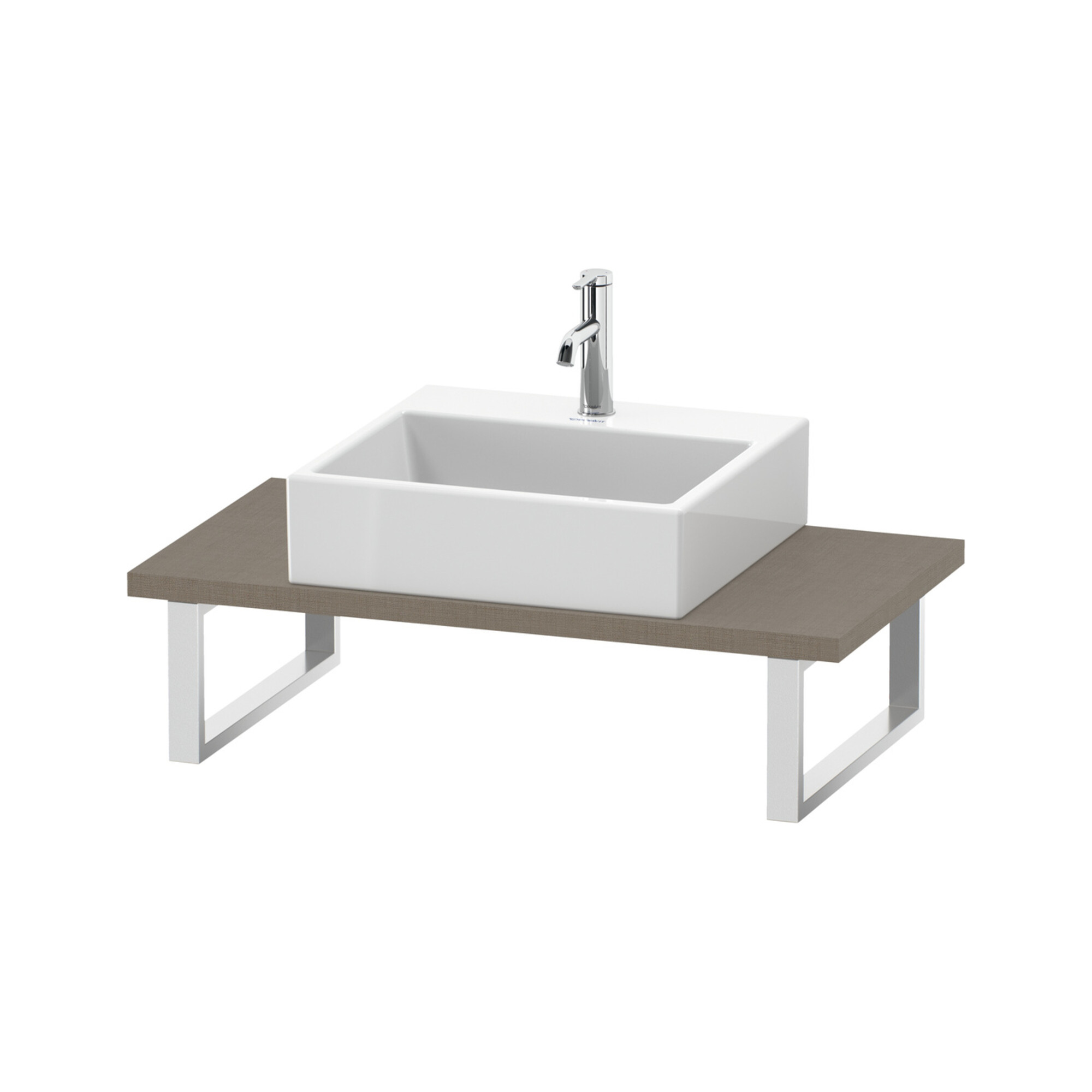 Duravit Konsole DuraStyle Compact 80-200x48cm, 1 Ausschn, Stär 3cm, leinen