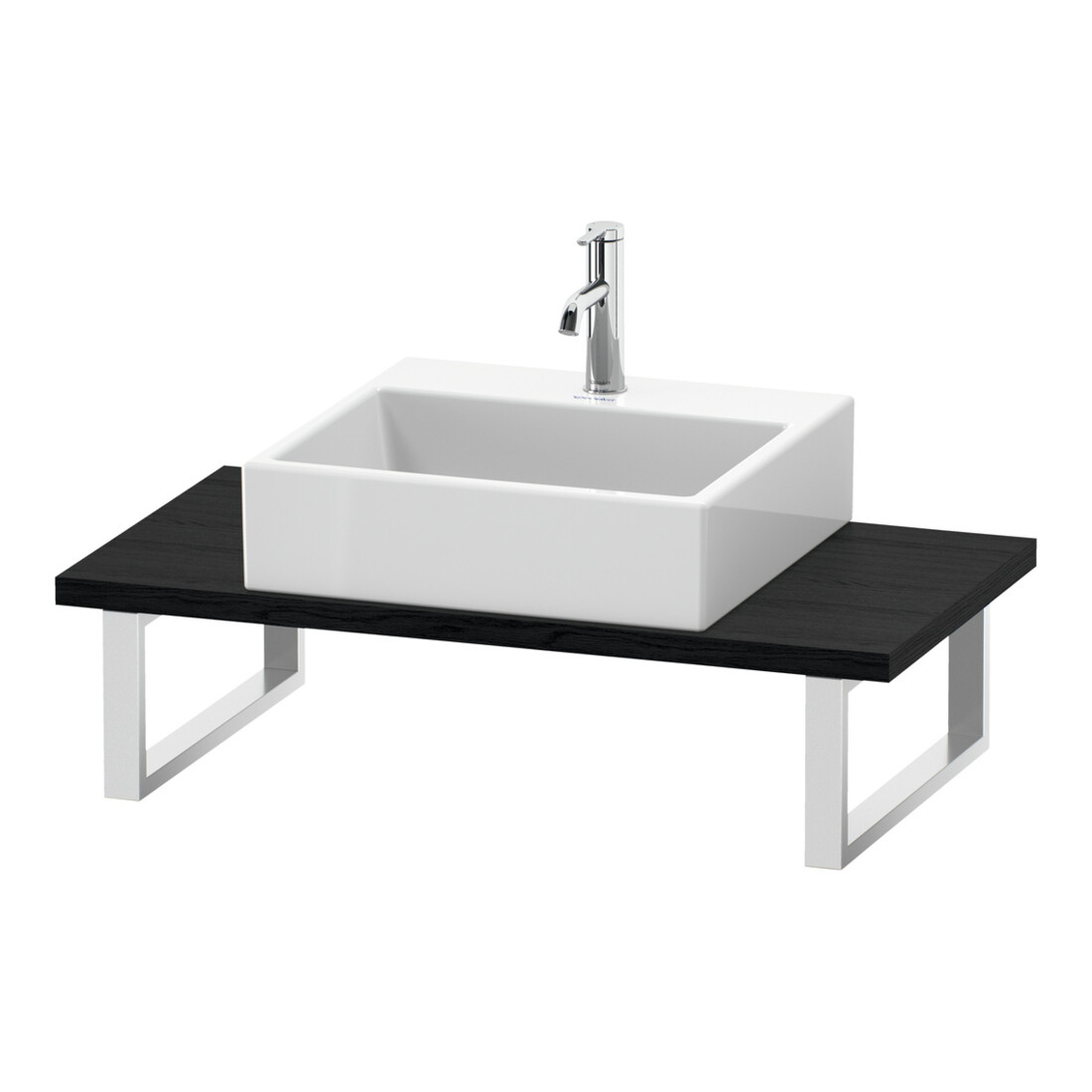 Duravit Konsole DuraStyle Compact f AWT, 1 Ausschn, Stärke 3cm, Ei sw