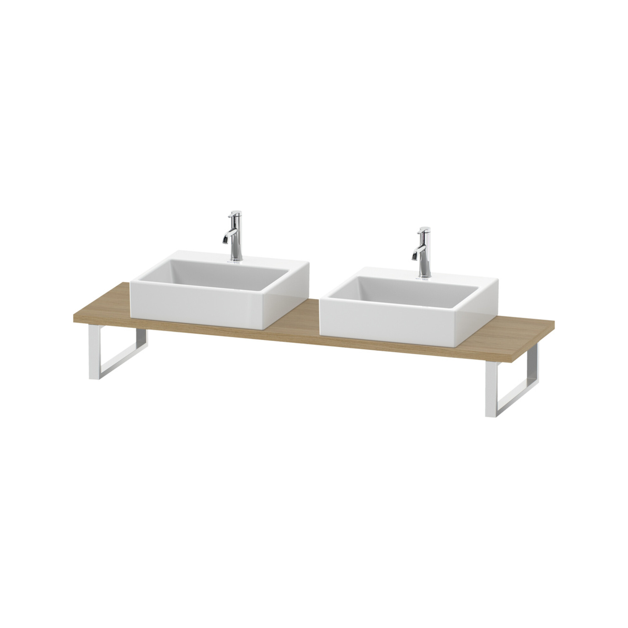 Duravit Konsole DuraStyle f AWT, 2 Ausschn, Stärke 3cm, Ei Nat