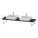 Duravit Konsole DuraStyle f AWT, 2 Ausschn, Stärke 3cm, Ei sw-1