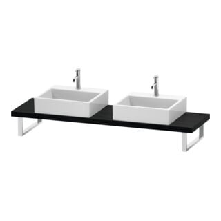 Duravit Konsole DuraStyle f AWT, 2 Ausschn, Stärke 4.5cm, Ei sw