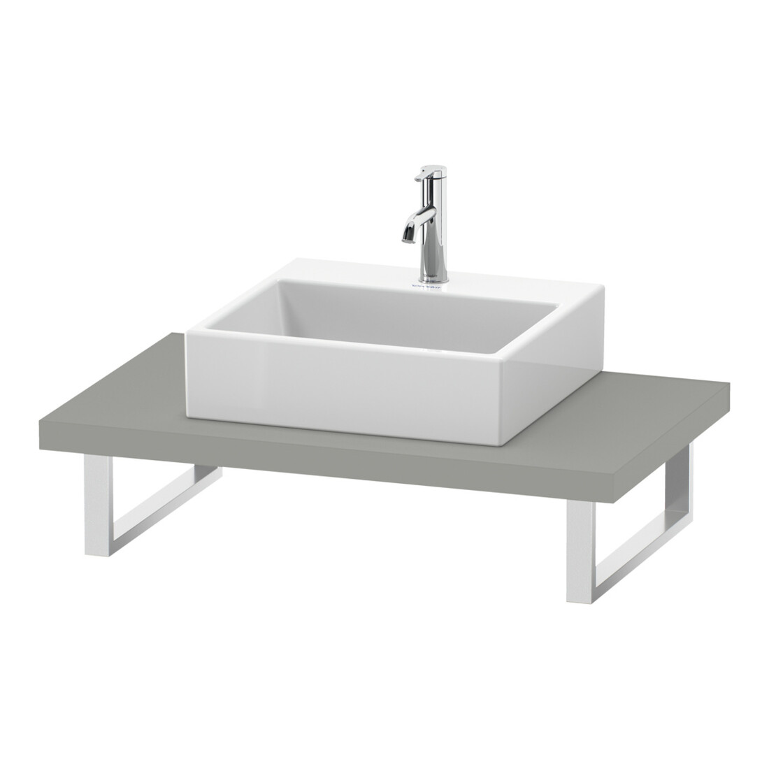 Duravit Konsole L-Cube 80-200x55cm, 1 AS, Stä 4.5cm, betongr ma