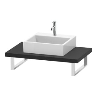 Duravit Konsole L-Cube 80-200x55cm, 1 AS, Stä 4.5cm, graph matt