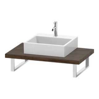Duravit Konsole L-Cube 80-200x55cm, 1 AS, Stä 4.5cm, Nussb dkl.