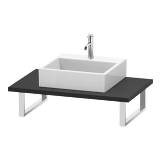 Duravit Konsole L-Cube 80-200x55cm, 1 AS, Stär 3cm, graph matt