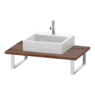Duravit Konsole L-Cube 80-200x55cm, 1 AS, Stär 3cm, Nussb Nat