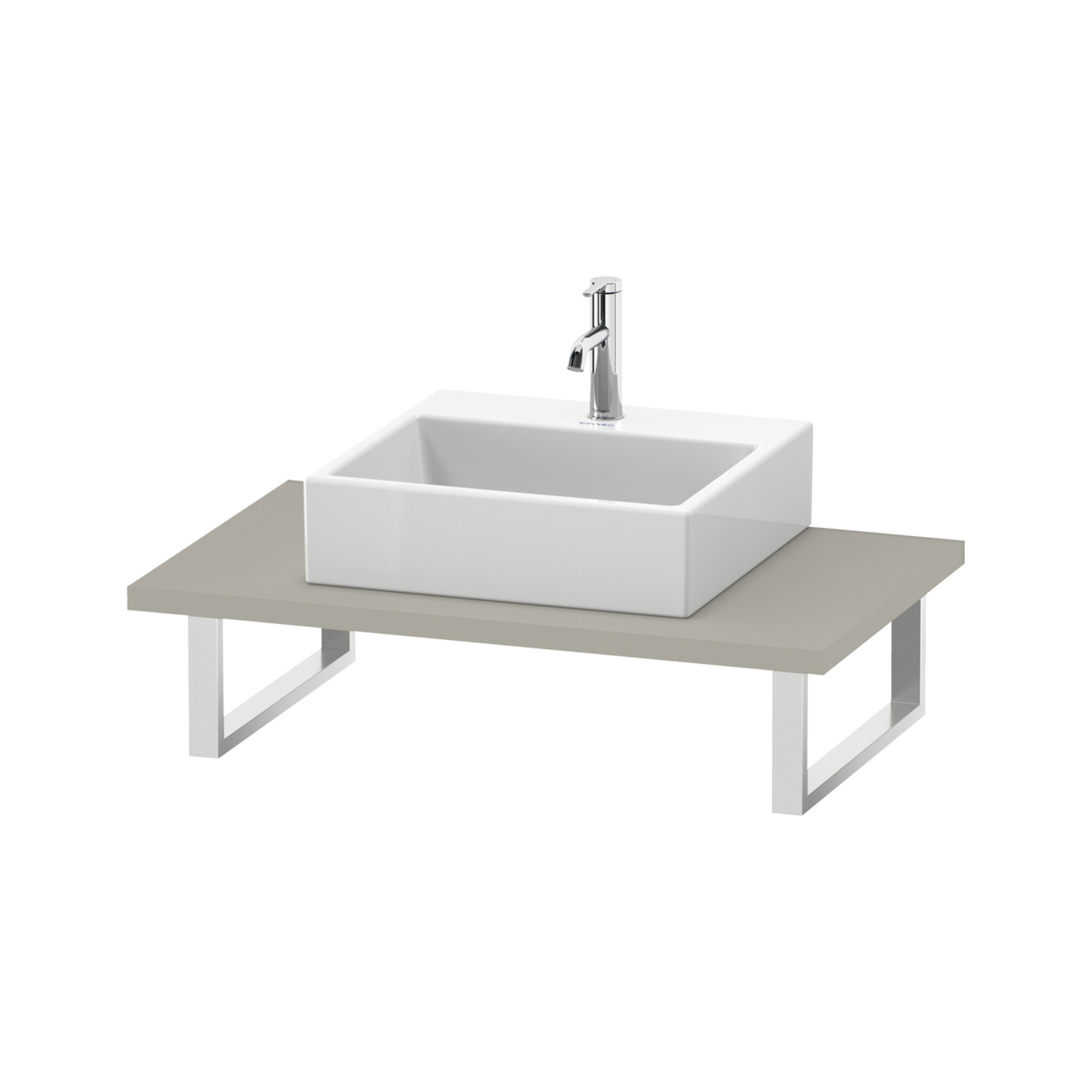 Duravit Konsole L-Cube 80-200x55cm, 1 AS, Stär 3cm, Tau matt