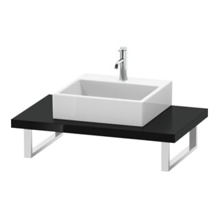 Duravit Konsole L-Cube 80-200x55cm, 1 AS, Stär 4.5cm, sw hgl