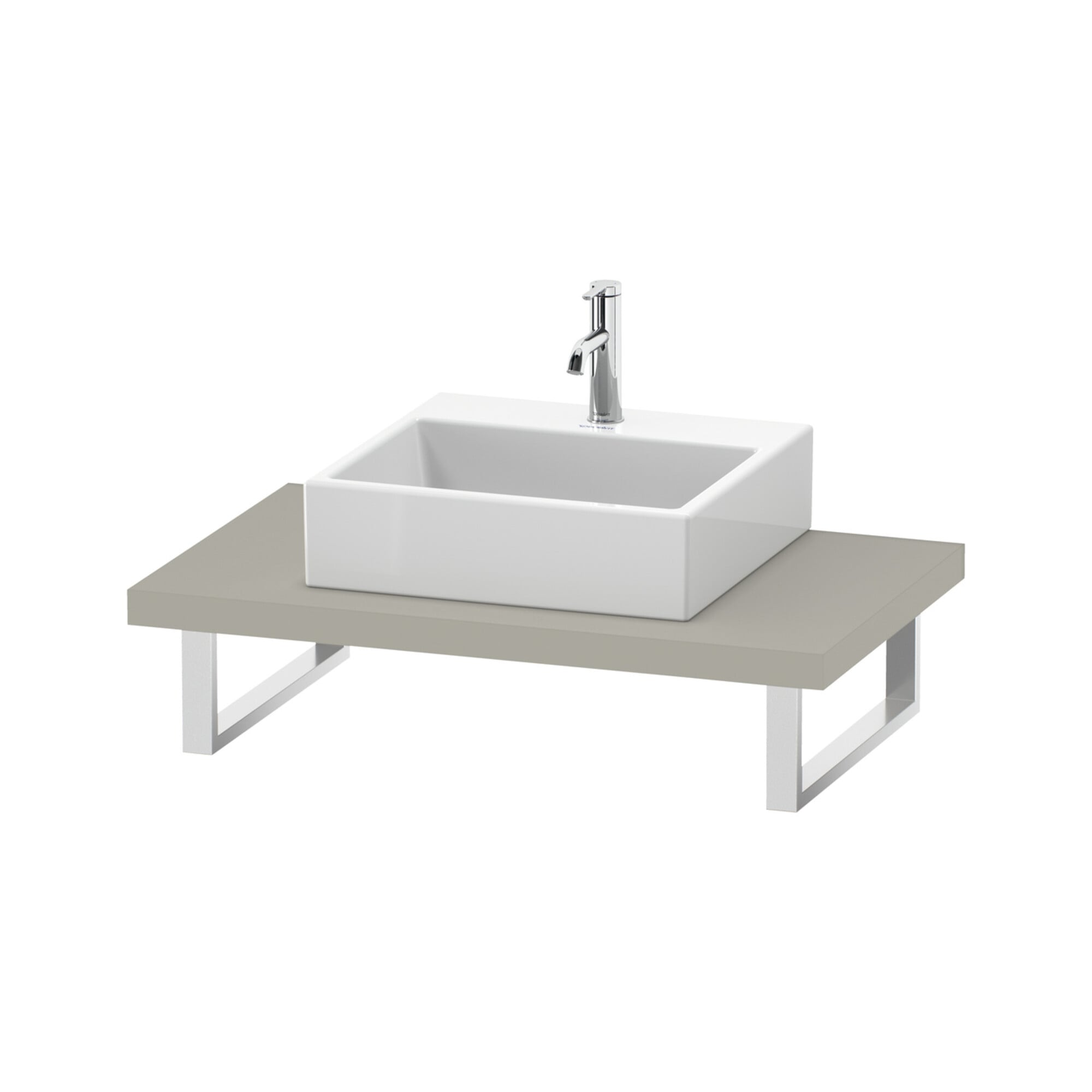 Duravit Konsole L-Cube 80-200x55cm, 1 AS, Stär 4.5cm, Tau matt