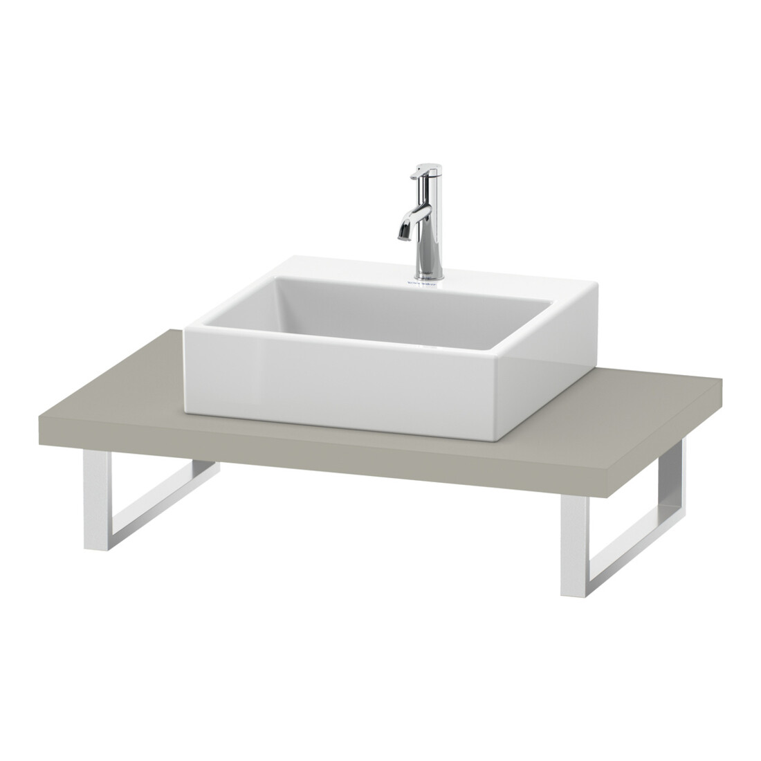 Duravit Konsole L-Cube 80-200x55cm, 1 AS, Stär 4.5cm, Tau matt