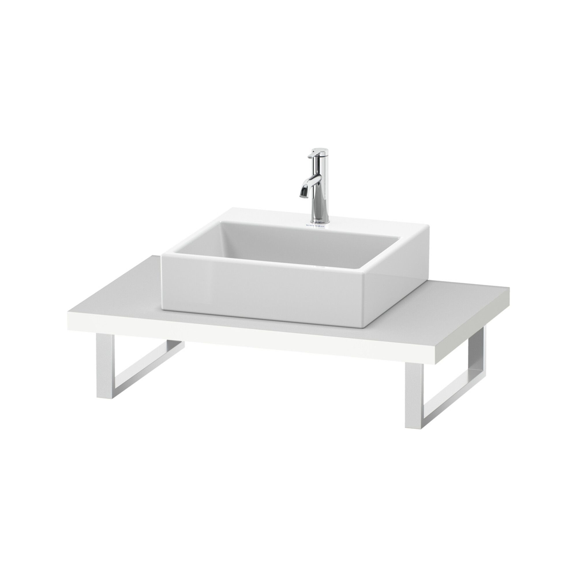Duravit Konsole L-Cube 80-200x55cm, 1 AS, Stär 4.5cm, we. ma