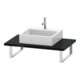 Duravit Konsole L-Cube 80-200x55cm, 1 Ausschn, Stär 3cm, sw hgl-1