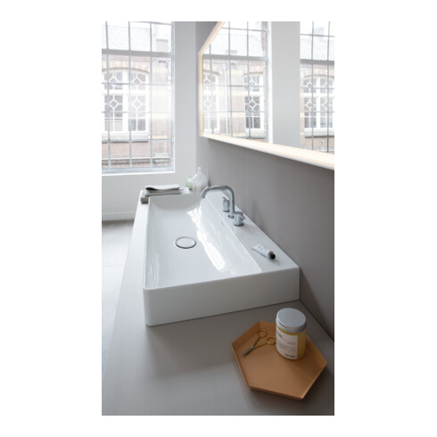 Duravit Konsole L-Cube 80-200x55cm, 1 Ausschn, Stär 3cm, Tau ma
