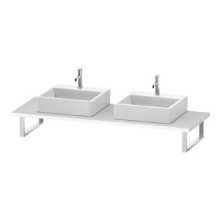Duravit Konsole L-Cube 80-200x55cm, 2 A., ép. 3cm, blanc mat