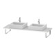 Duravit Konsole L-Cube 80-200x55cm, 2 A., ép. 3cm, blanc mat-1