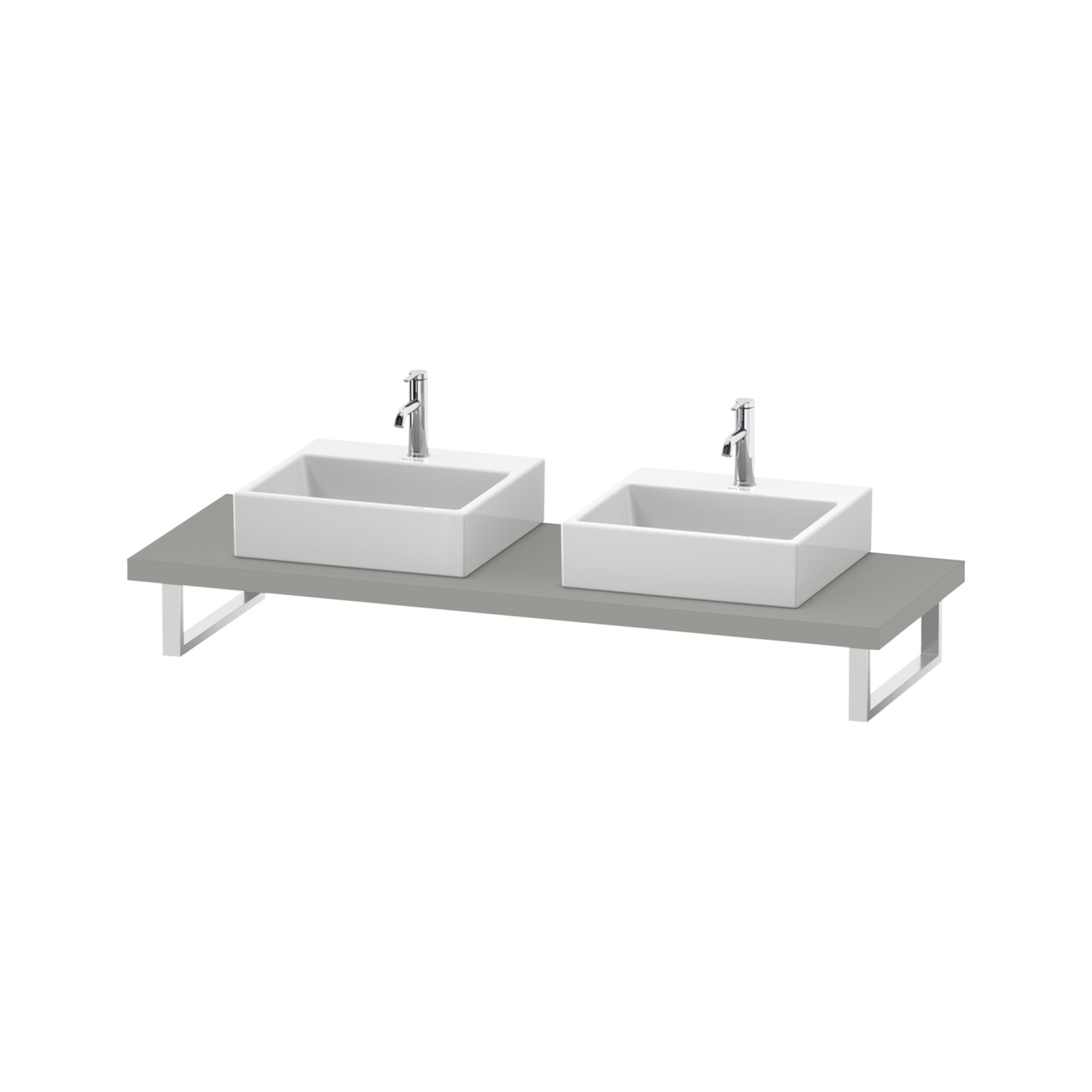 Duravit Konsole L-Cube 80-200x55cm, 2 A., Stä 4.5cm, betongr ma