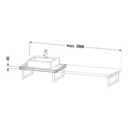 Duravit Konsole L-Cube 80-200x55cm, 2 A., Stä 4.5cm, E d geb.-4