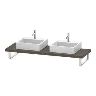 Duravit Konsole L-Cube 80-200x55cm, 2 A., Stä 4.5cm, f G s-matt