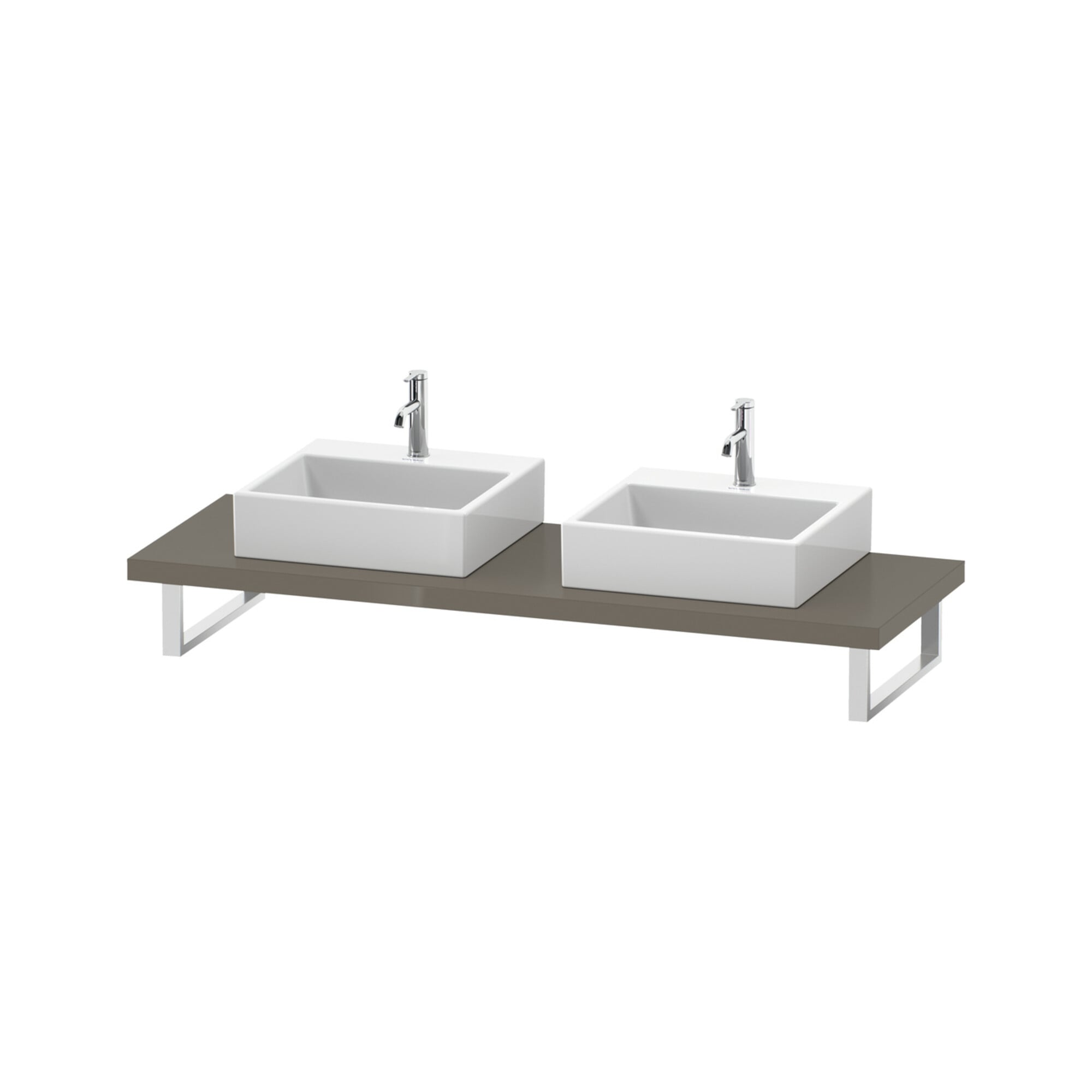 Duravit Konsole L-Cube 80-200x55cm, 2 A., Stä 4.5cm, f Gr hgl