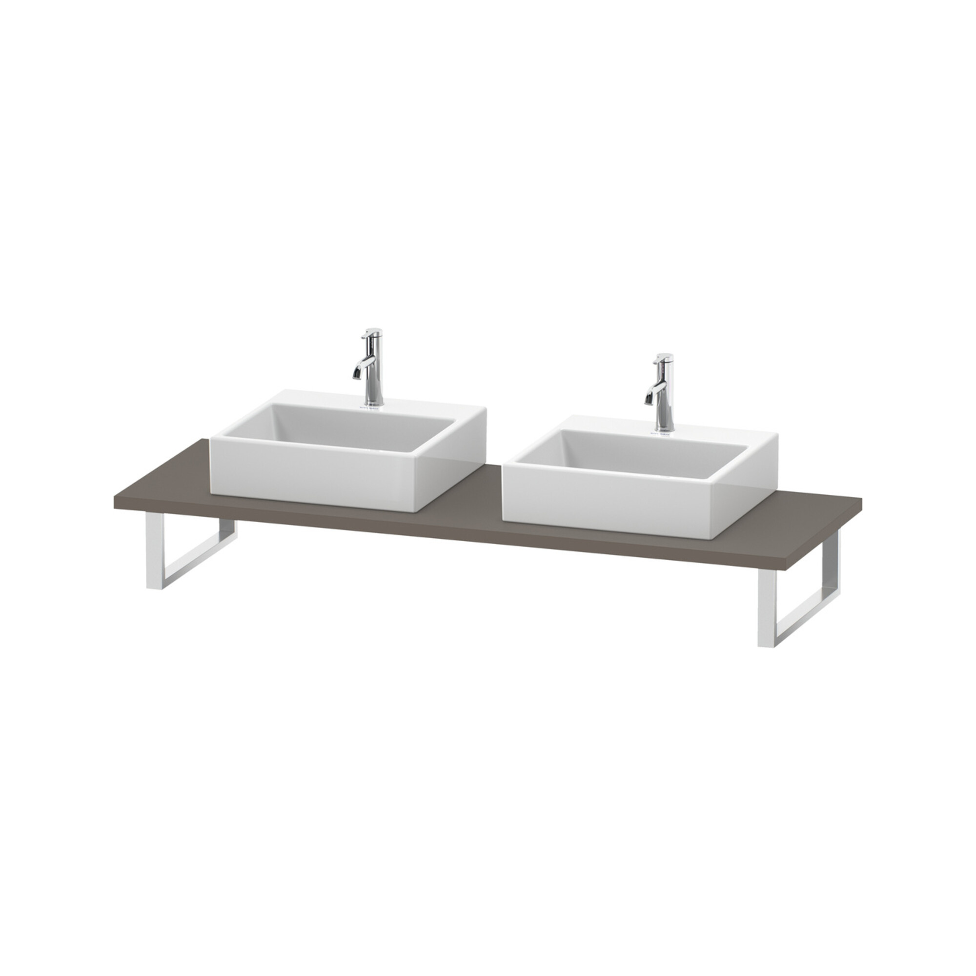 Duravit Konsole L-Cube 80-200x55cm, 2 A., Stär 3cm, bas. ma