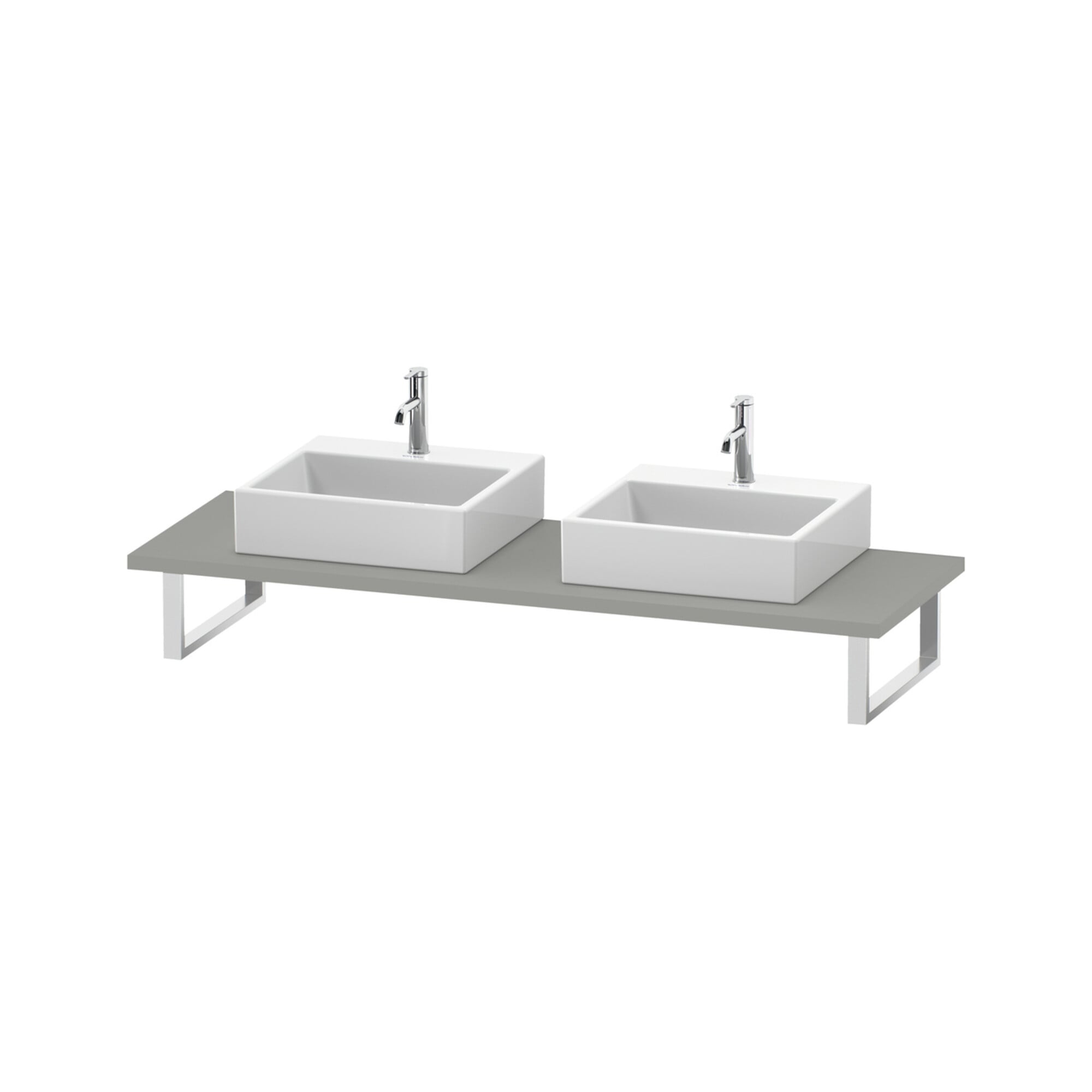 Duravit Konsole L-Cube 80-200x55cm, 2 A., Stär 3cm, betongr ma