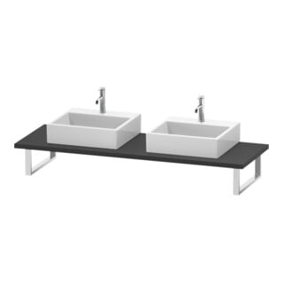 Duravit Konsole L-Cube 80-200x55cm, 2 A., Stär 3cm, graph ma
