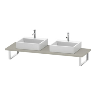 Duravit Konsole L-Cube 80-200x55cm, 2 A., Stär 3cm, Tau matt