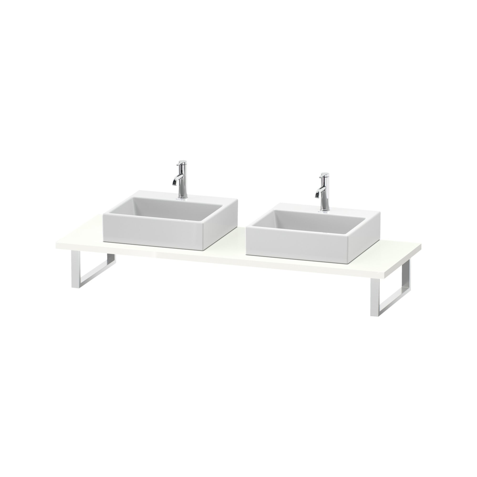 Duravit Konsole L-Cube 80-200x55cm, 2 A., Stär 3cm, we. hgl
