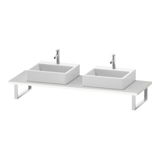 Duravit Konsole L-Cube 80-200x55cm, 2 A., Stär 3cm, we. matt